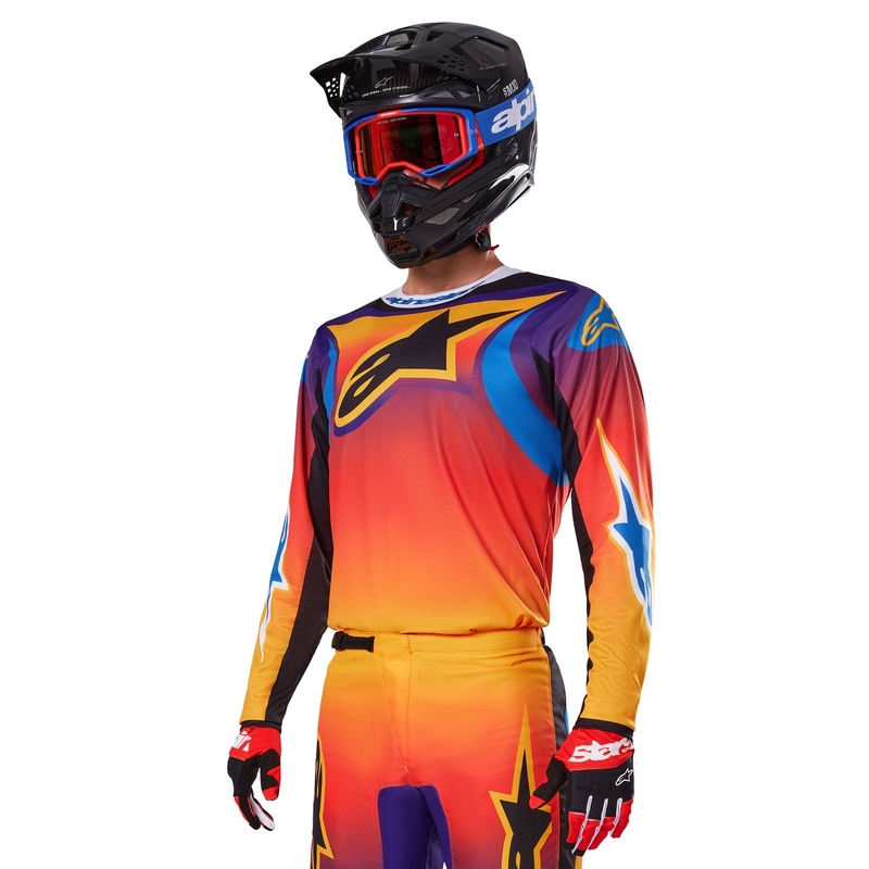 Wielokolorowa koszulka motocrossowa Alpinestars Fluid Wurx