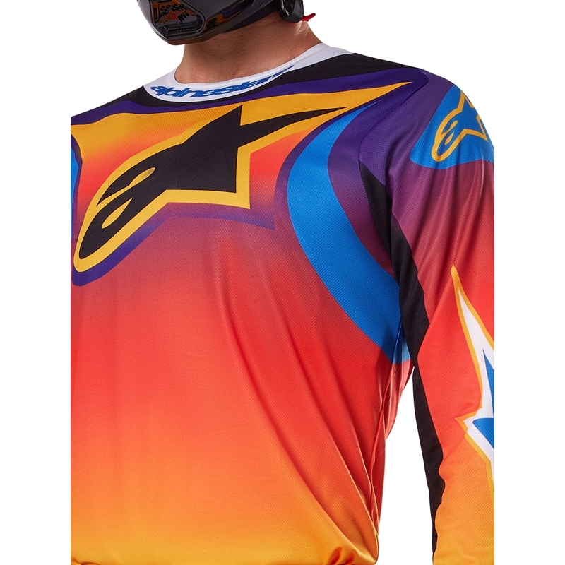 Wielokolorowa koszulka motocrossowa Alpinestars Fluid Wurx