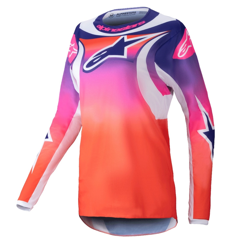 Damska koszulka motocrossowa Alpinestars Stella Fluid Wurx, wielokolorowo-biała
