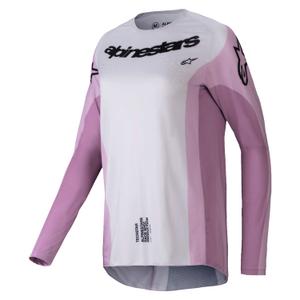 Damska koszulka motocrossowa Alpinestars Stella Techstar Melt w kolorze czarno-kremowo-różowym