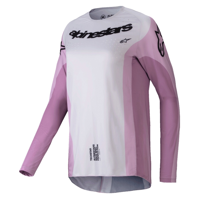 Damska koszulka motocrossowa Alpinestars Stella Techstar Melt w kolorze czarno-kremowo-różowym