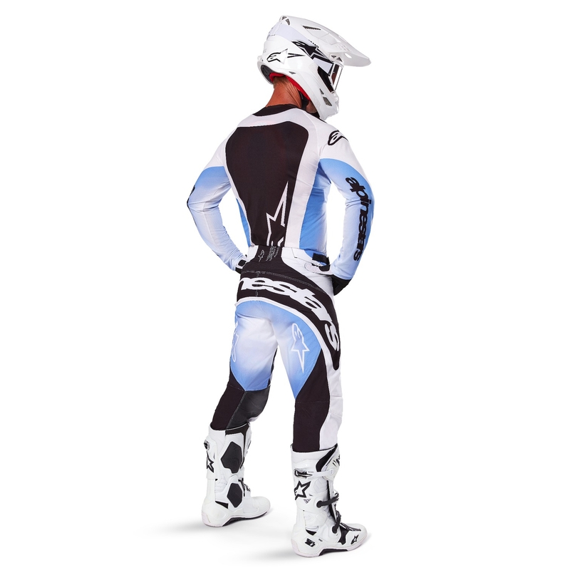Spodnie motocrossowe Alpinestars Techstar Melt czarno-niebieskie