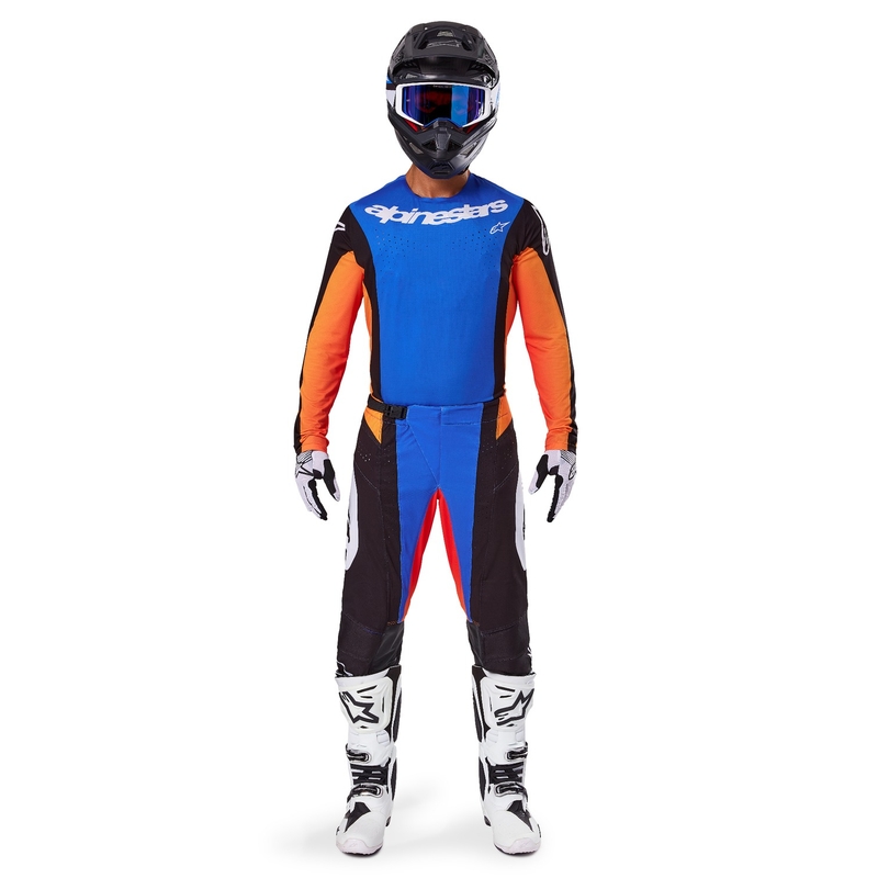 Spodnie motocrossowe Alpinestars Techstar Melt w kolorze pomarańczowo-niebieskim