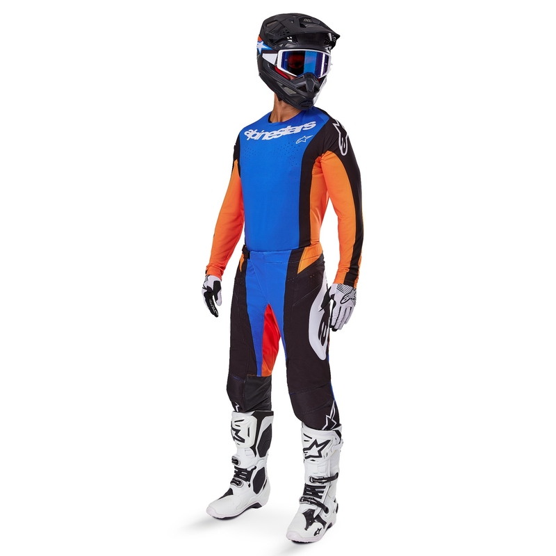 Spodnie motocrossowe Alpinestars Techstar Melt w kolorze pomarańczowo-niebieskim