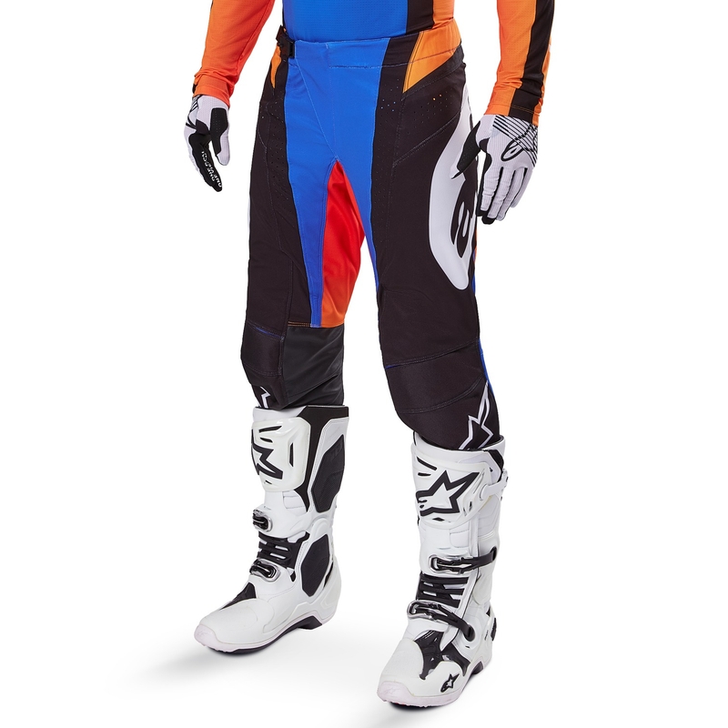Spodnie motocrossowe Alpinestars Techstar Melt w kolorze pomarańczowo-niebieskim