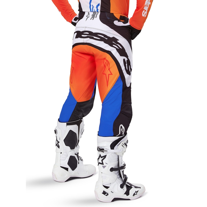 Spodnie motocrossowe Alpinestars Techstar Melt w kolorze pomarańczowo-niebieskim