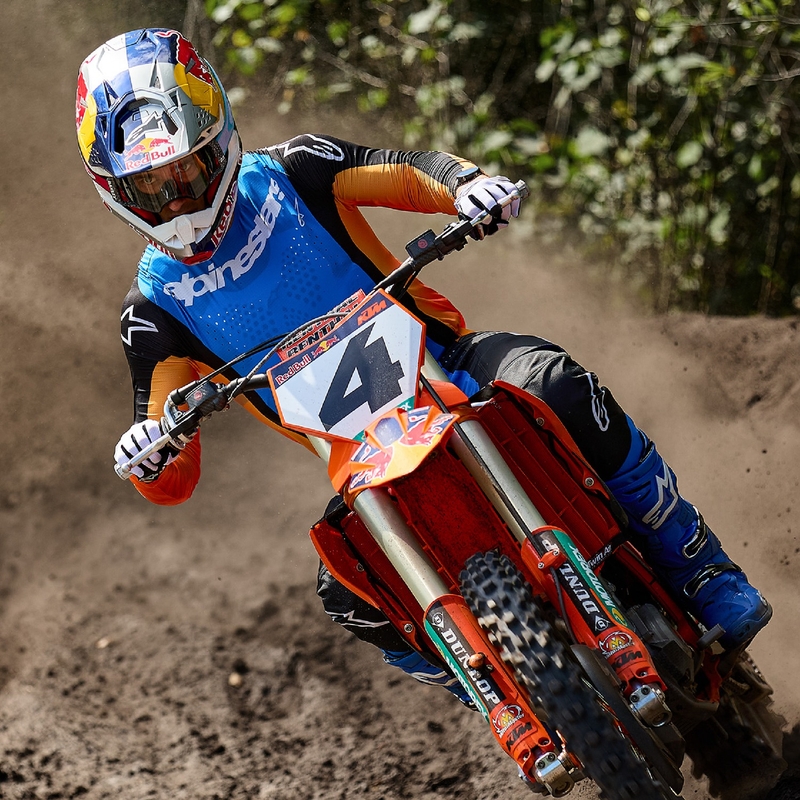 Spodnie motocrossowe Alpinestars Techstar Melt w kolorze pomarańczowo-niebieskim