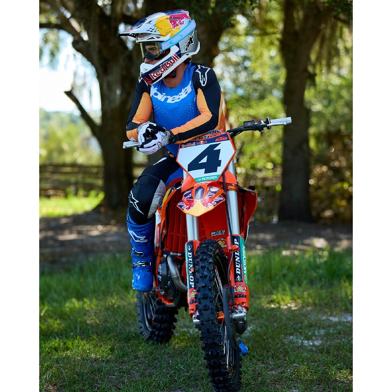 Spodnie motocrossowe Alpinestars Techstar Melt w kolorze pomarańczowo-niebieskim