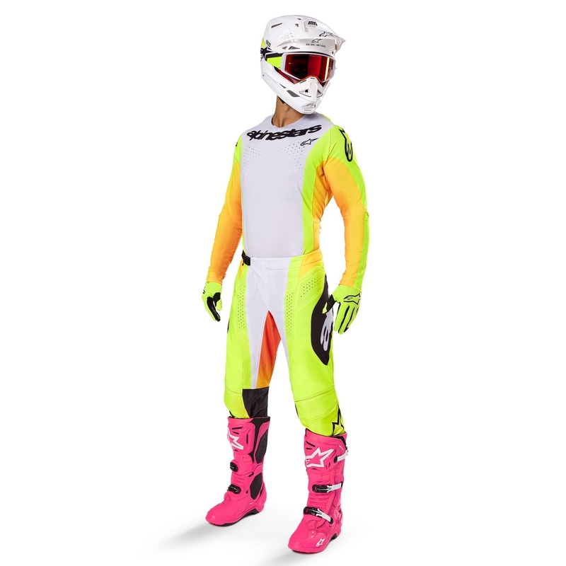 Spodnie motocrossowe Alpinestars Techstar Melt żółto-czarne