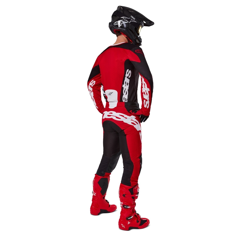 Spodnie motocrossowe Alpinestars Racer Veil czarno-czerwone