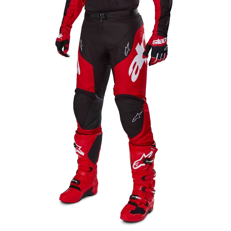 Spodnie motocrossowe Alpinestars Racer Veil czarno-czerwone