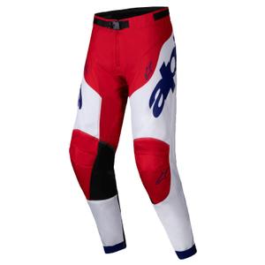 Spodnie motocrossowe Alpinestars Racer Veil w kolorze czerwono-białym