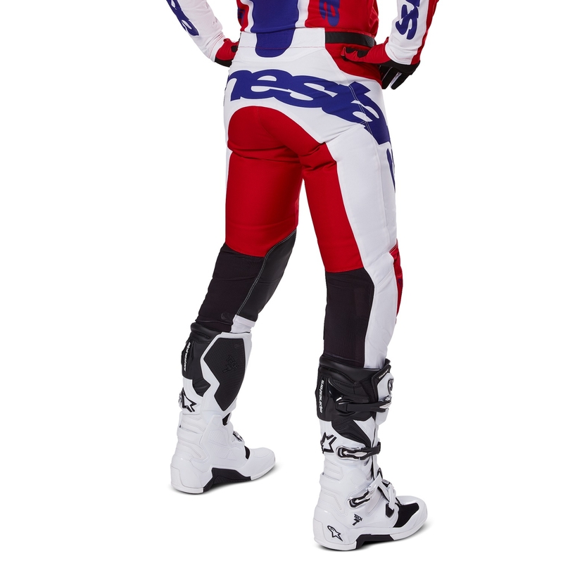 Spodnie motocrossowe Alpinestars Racer Veil w kolorze czerwono-białym