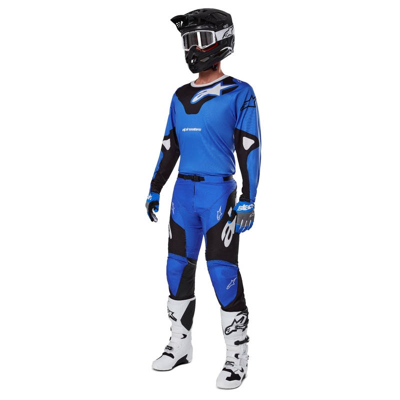 Spodnie motocrossowe Alpinestars Racer Veil w kolorze niebiesko-czarnym