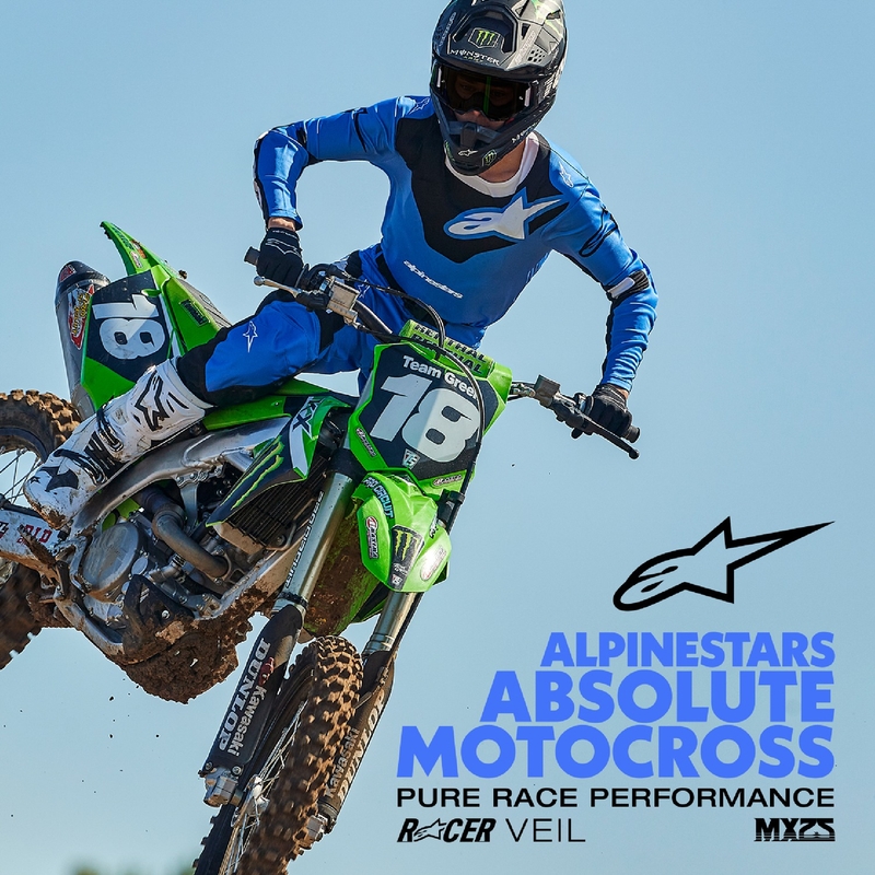 Spodnie motocrossowe Alpinestars Racer Veil w kolorze niebiesko-czarnym