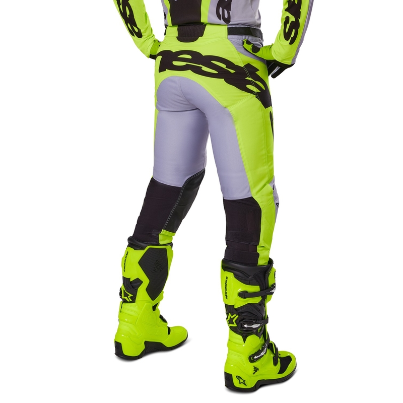 Spodnie motocrossowe Alpinestars Racer Veil w kolorze szaro-fluo żółtym