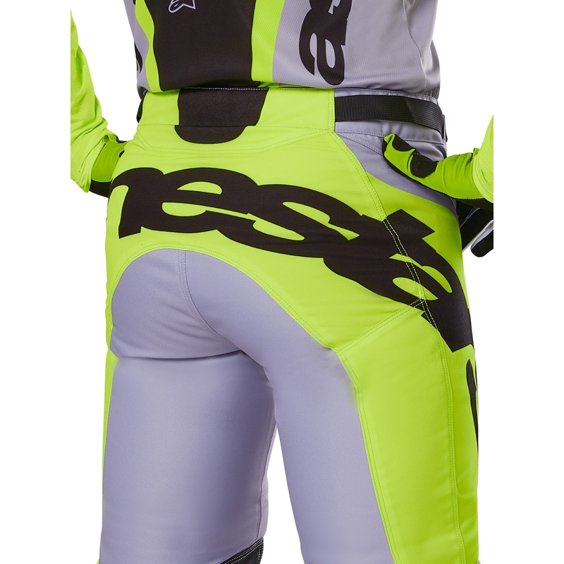 Spodnie motocrossowe Alpinestars Racer Veil w kolorze szaro-fluo żółtym