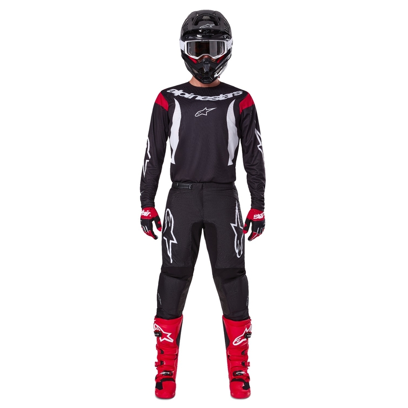 Spodnie motocrossowe Alpinestars Fluid Haul w kolorze czarno-białym