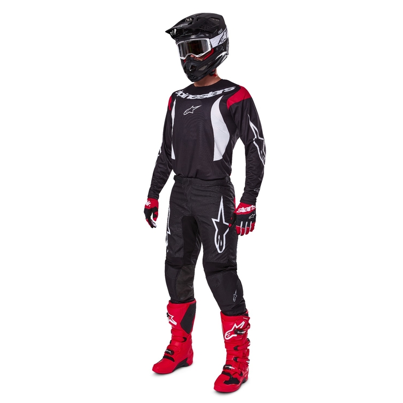 Spodnie motocrossowe Alpinestars Fluid Haul w kolorze czarno-białym