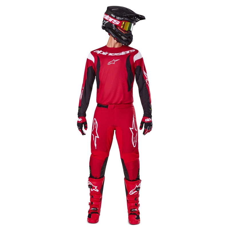 Spodnie motocrossowe Alpinestars Fluid Haul w kolorze czerwono-czarnym