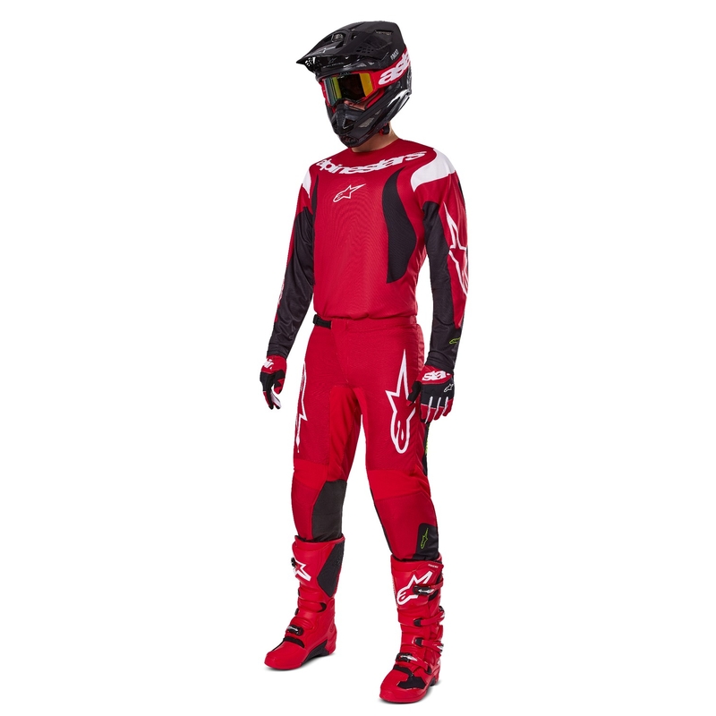 Spodnie motocrossowe Alpinestars Fluid Haul w kolorze czerwono-czarnym