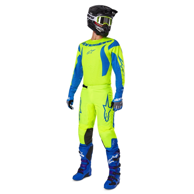 Spodnie motocrossowe Alpinestars Fluid Haul w kolorze żółto-niebieskim