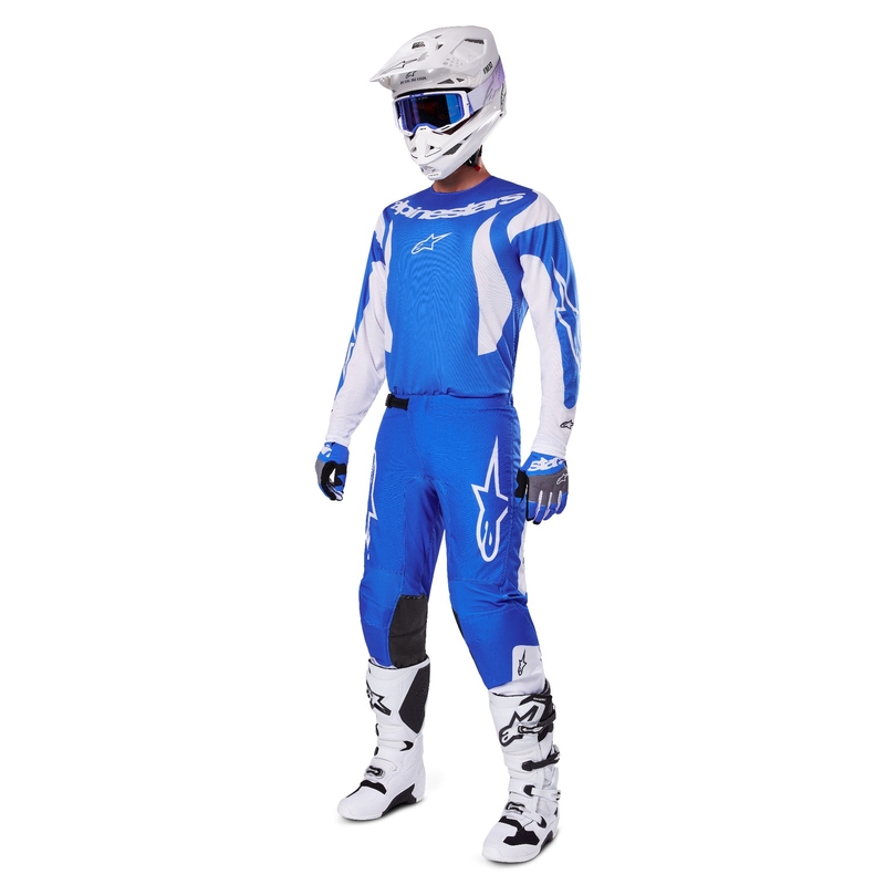 Spodnie motocrossowe Alpinestars Fluid Haul w kolorze niebiesko-białym