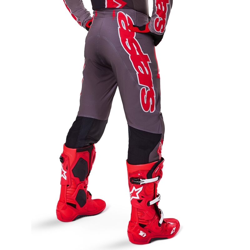 Spodnie motocrossowe Alpinestars Supertech Lipan w kolorze dymno-czerwonym