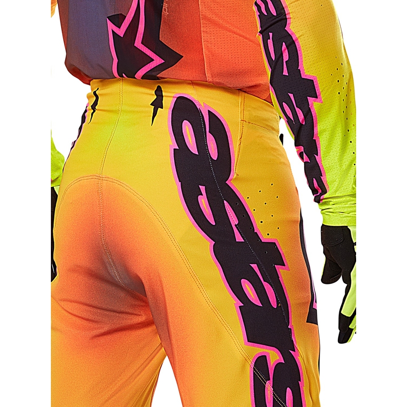 Spodnie motocrossowe Alpinestars Supertech Lipan żółto-różowe