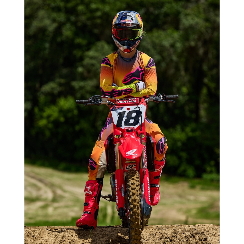 Spodnie motocrossowe Alpinestars Supertech Lipan żółto-różowe
