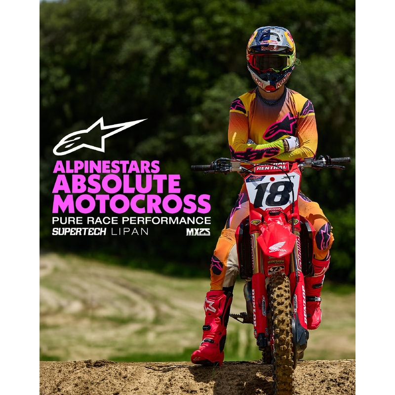 Spodnie motocrossowe Alpinestars Supertech Lipan żółto-różowe