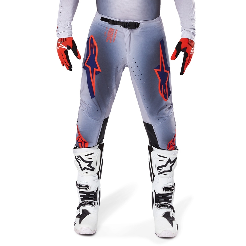 Spodnie motocrossowe Alpinestars Supertech Lipan w kolorze szaro-fluo-pomarańczowym