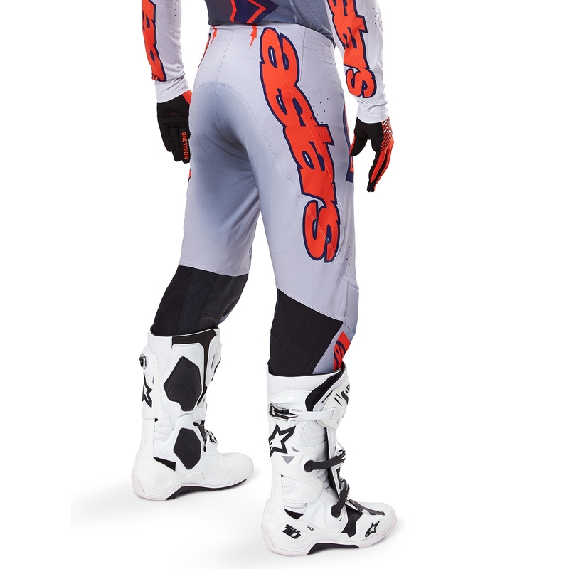 Spodnie motocrossowe Alpinestars Supertech Lipan w kolorze szaro-fluo-pomarańczowym