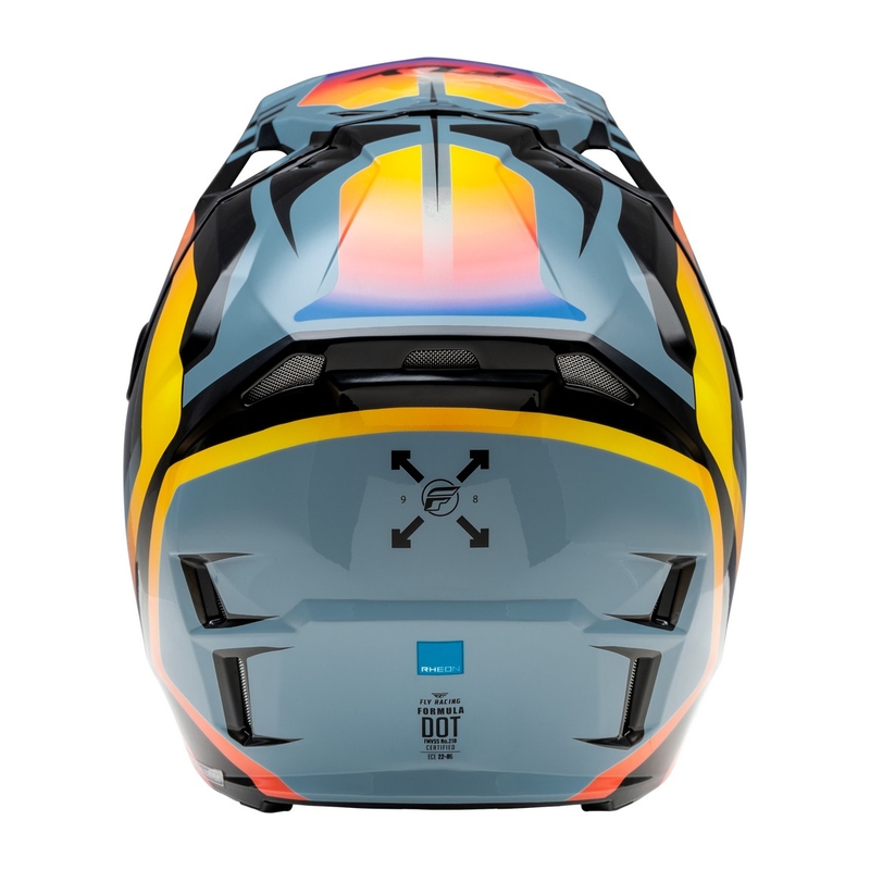 Kask motocrossowy FLY Racing Formula CP czarno-szaro-tęczowy