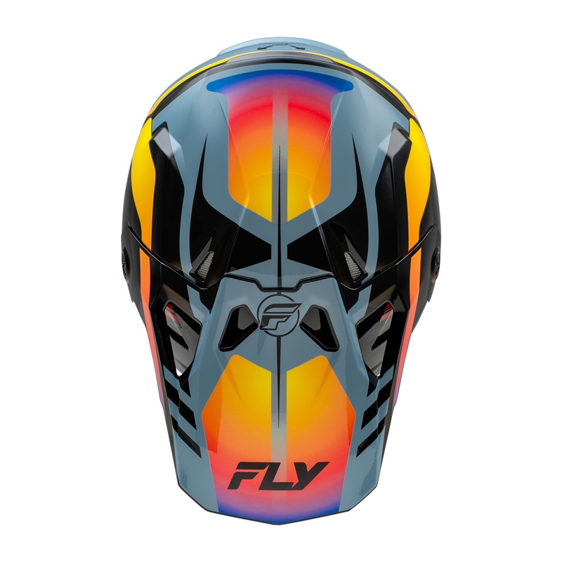 Kask motocrossowy FLY Racing Formula CP czarno-szaro-tęczowy