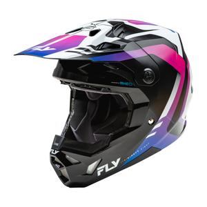 Kask motocrossowy FLY Racing Formula CP biało-czarno-fioletowy