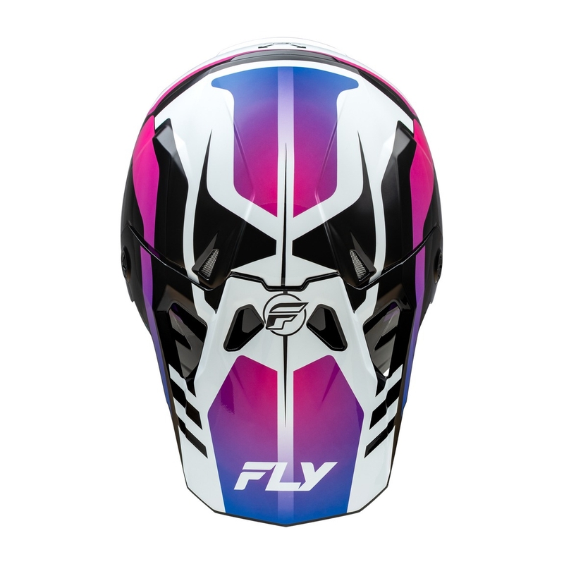 Kask motocrossowy FLY Racing Formula CP biało-czarno-fioletowy