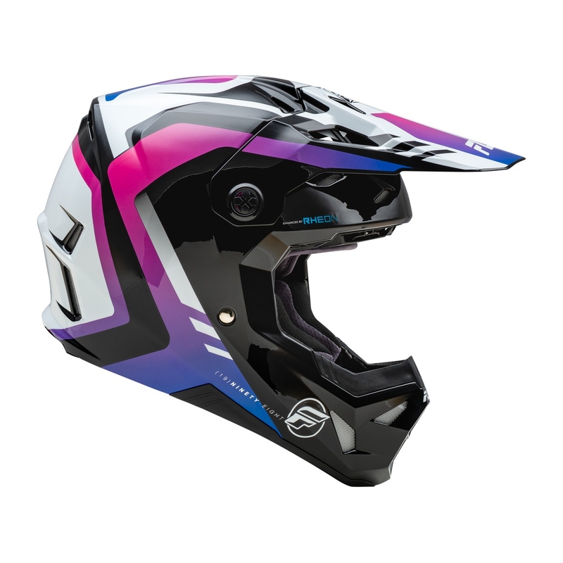 Kask motocrossowy FLY Racing Formula CP biało-czarno-fioletowy