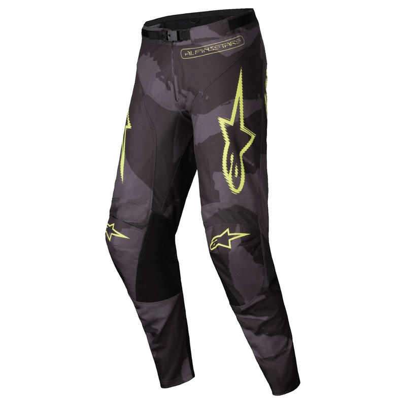 Spodnie motocrossowe Alpinestars Racer Hollow w kolorze ciemnożółtym, moro-fluo
