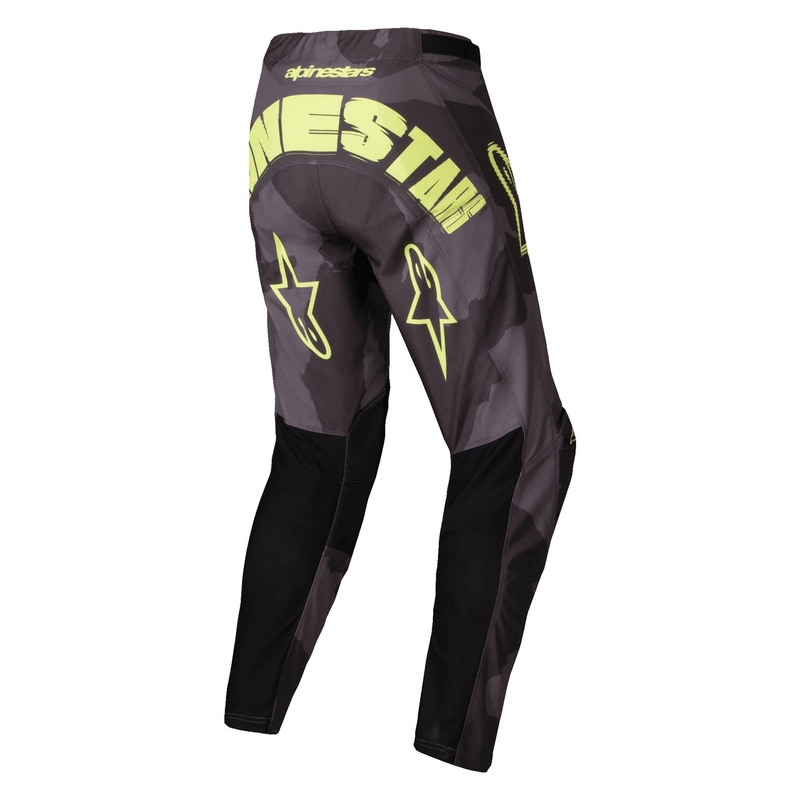Spodnie motocrossowe Alpinestars Racer Hollow w kolorze ciemnożółtym, moro-fluo