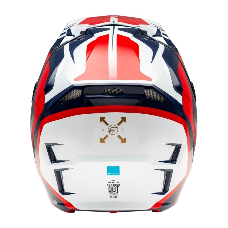 Kask motocrossowy FLY Racing Formula CP czerwono-biało-niebieski