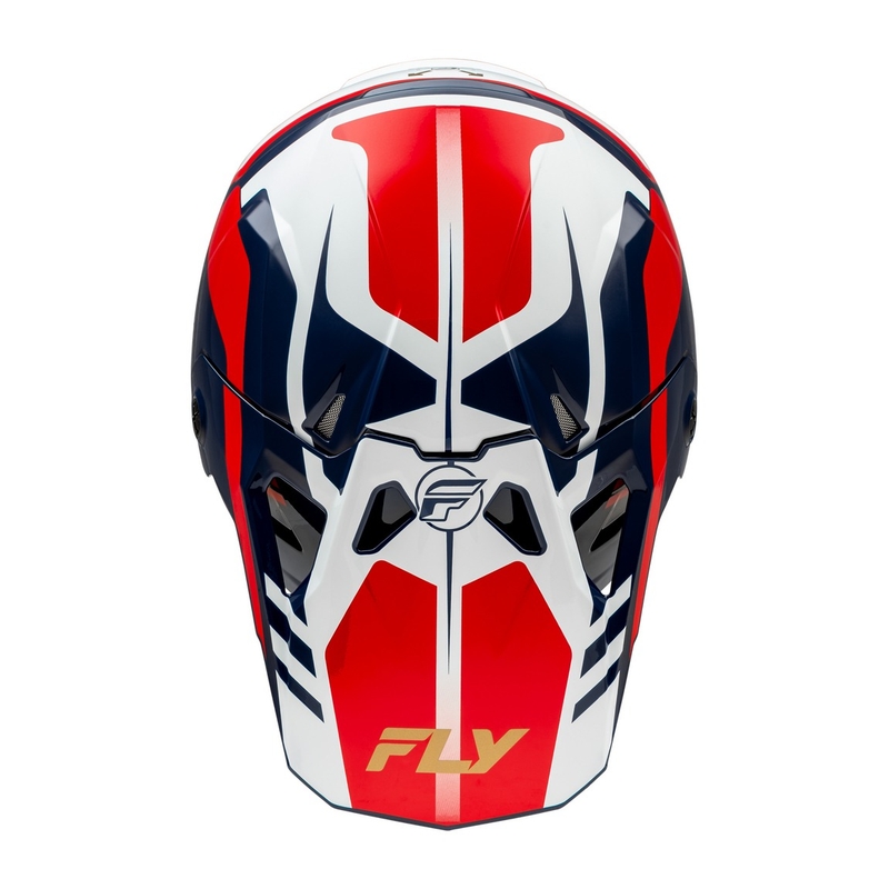 Kask motocrossowy FLY Racing Formula CP czerwono-biało-niebieski