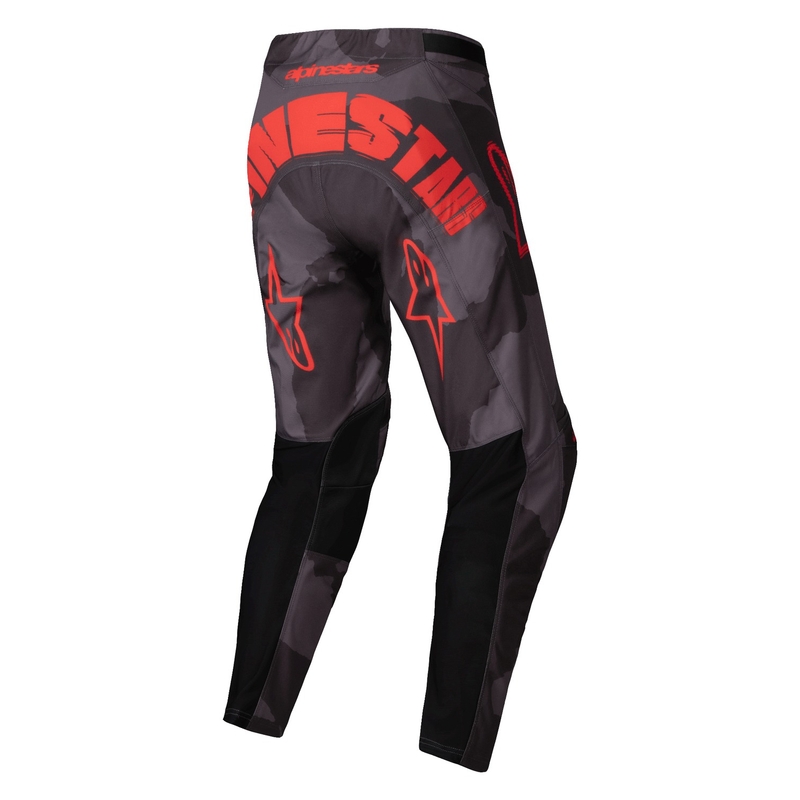 Spodnie motocrossowe Alpinestars Racer Hollow szare, moro-fluo pomarańczowe
