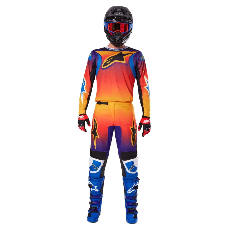 Wielokolorowe spodnie motocrossowe Alpinestars Fluid Wurx