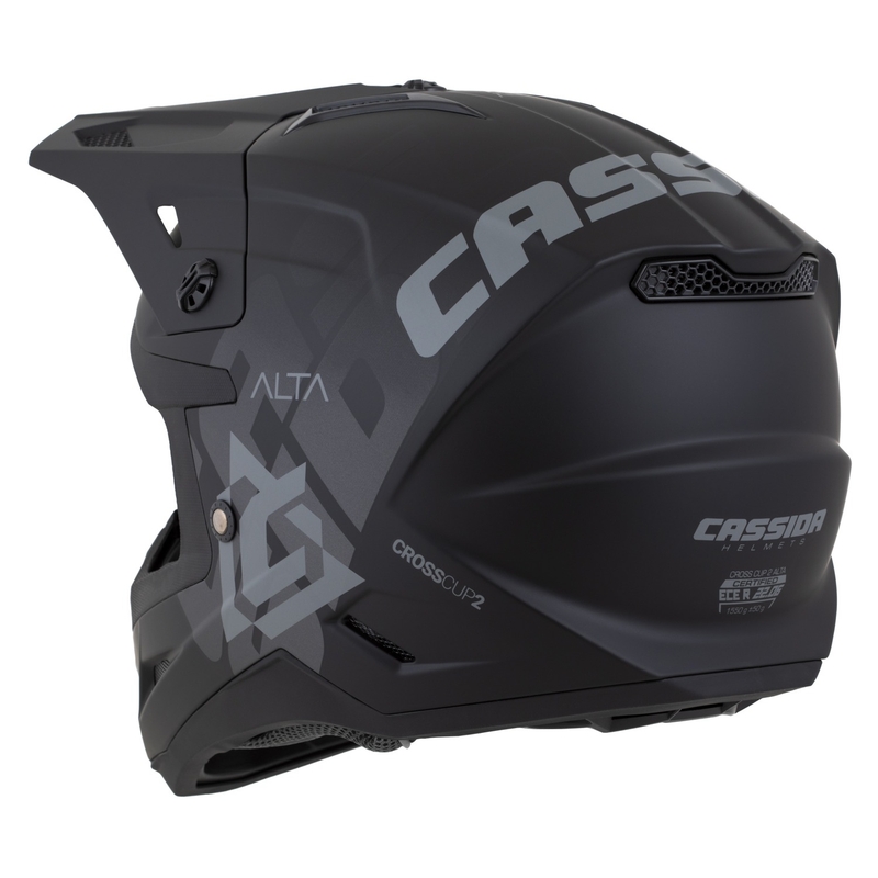 Kask motocrossowy Cassida Cross Cup 2 Alta matowy czarno-szary