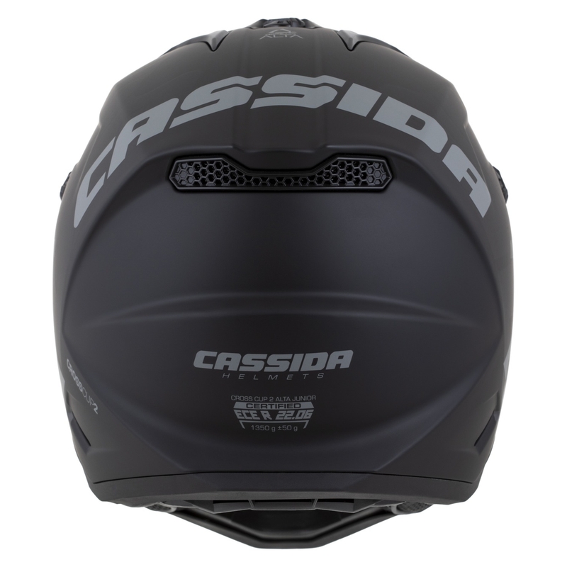 Dziecięcy kask motocrossowy Cassida Cross Cup 2 Alta matowy czarno-szary