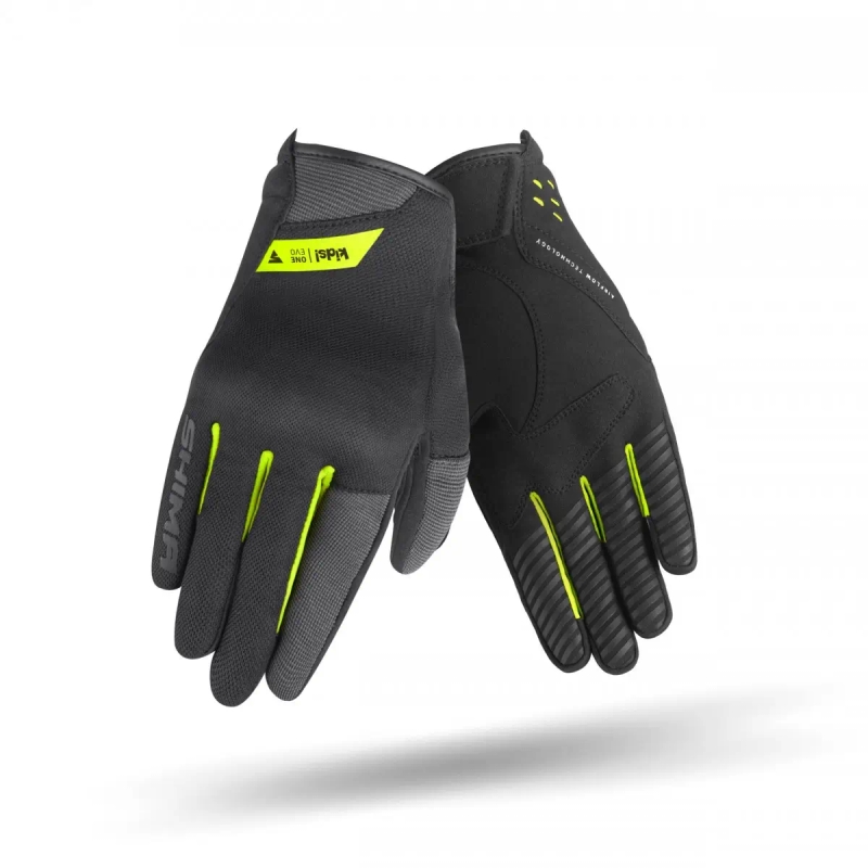 Dziecięce rękawiczki motocyklowe Shima One EVO czarno-fluo żółte