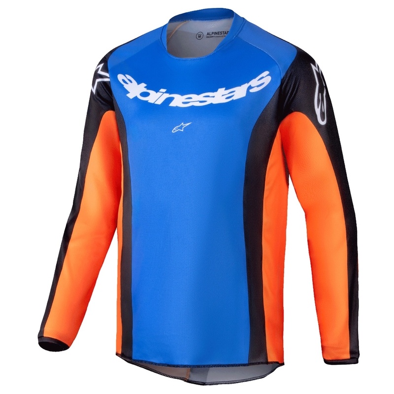 Dziecięca koszulka motocrossowa Alpinestars Racer Melt pomarańczowo-niebieska