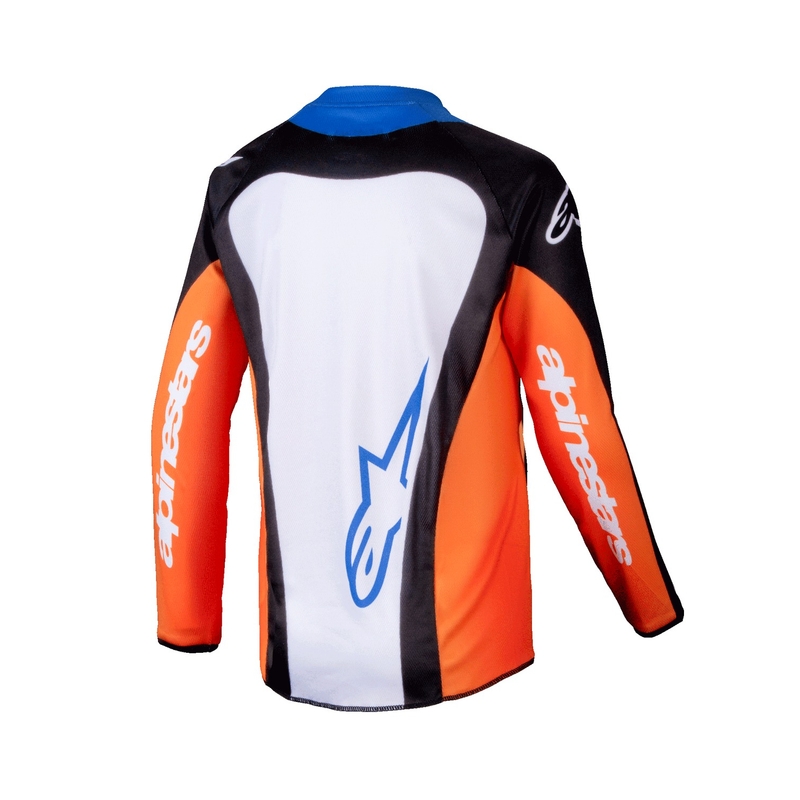 Dziecięca koszulka motocrossowa Alpinestars Racer Melt pomarańczowo-niebieska