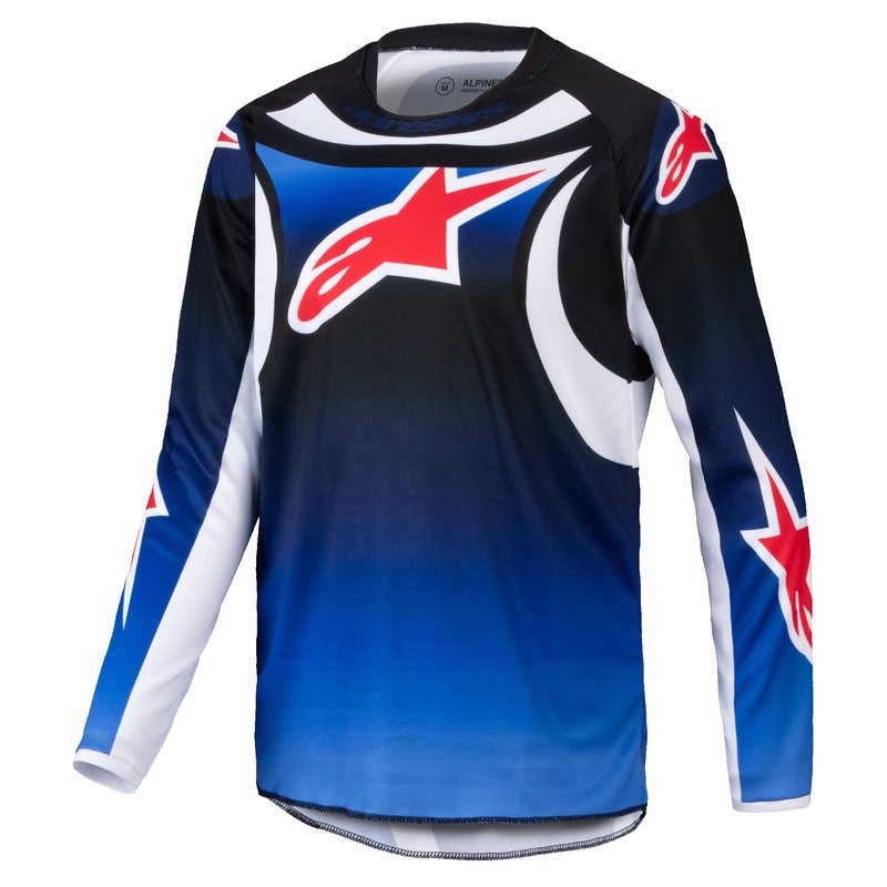 Dziecięca koszulka motocrossowa Alpinestars Racer Wurx niebiesko-czarna